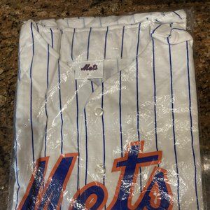 Mets MLB Shirt, Color, White with Blue Stripes, Size XL, New, Unopened